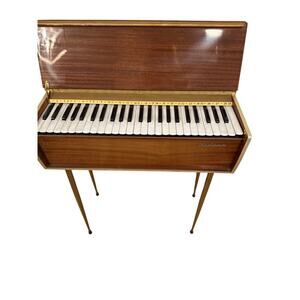 vintage Italian Ledoux electric reed organ from the 1960s or 70sMahogany Wood Ca